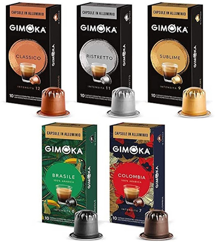 Combo Gimoka X50 Capsulas Aluminio Compatible Nespresso