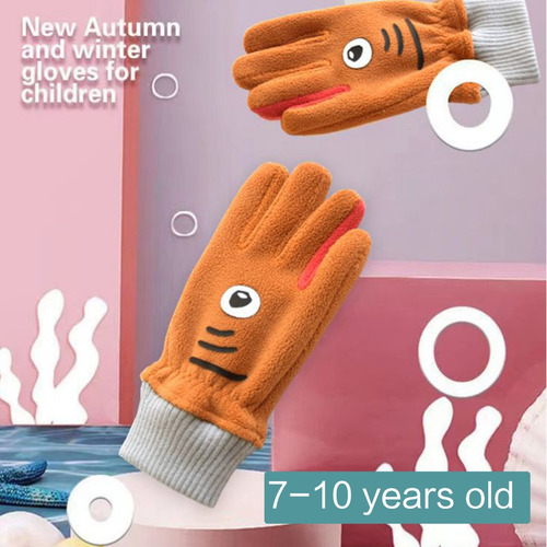 (or-1) Lindos Guantes De Invierno Con Forma De Tiburón Para