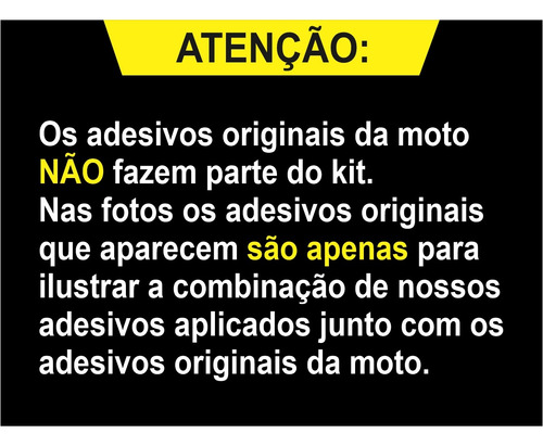 Adesivo Bros 160 2024 - Kit 3 Adesivos P/ Moto Branca A2