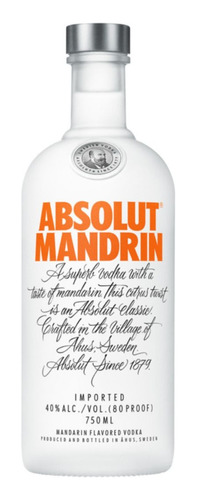 Vodka Absolut Mandarin De 750ml