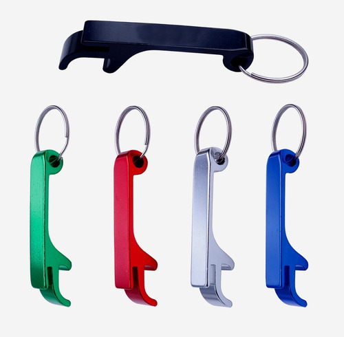 Llavero Destapador de Aluminio Color Negro Promo Click Congo