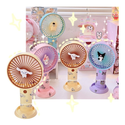 Miniventilador Sanrio Kawaii Kuromi My Melody Cinnamoroll