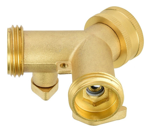 3/4 Doble Salida Latón Válvula De Bola Conector De Manguera