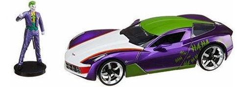 Jada Toys Hollywood Rides Dc Comics Joker & 2009 Chevy Corve