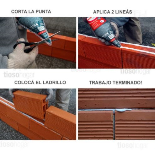 Imagen 5 de 10 de Pegamento Para Bloques Y Ladrillos Huecos 3 Kg Sinteplast
