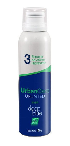 Espuma De Afeitar Urban Care Unlimited Deep Blue 158 Ml