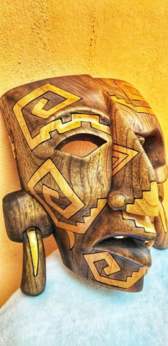 Mascara De Madera. Artesanía Mexicana Tallada 100% A Mano