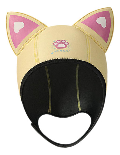 Gorro De Buceo Con Capucha Para Natación, Gorro Amarillo