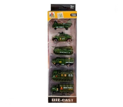 Set De Vehiculos Militares Die-cast X6