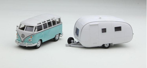 Vw Bus Samba W/ Caravan Ii Cararama - Frete Grátis