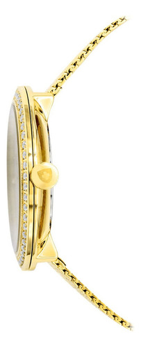 Nivada Fashion Para Mujer Carátula Negra Extensible Dorado Fondo Negro