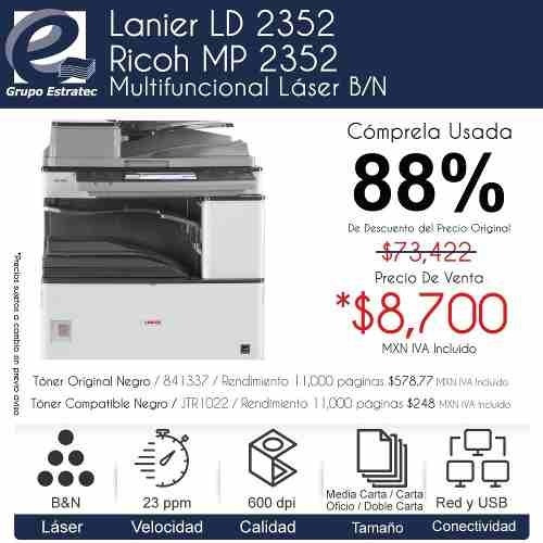 Impressora multifuncional monocromática Ricoh Aficio MP 2352SP