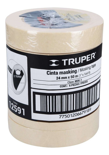 Cinta Masking Tape 50mx1´ Resiste Pintura Quimicos 12591