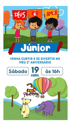 Convite Digital Escolha O Seu Envio Imediato 3 Palavrinhas