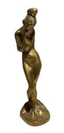 Antiguo Bronce Dama Original