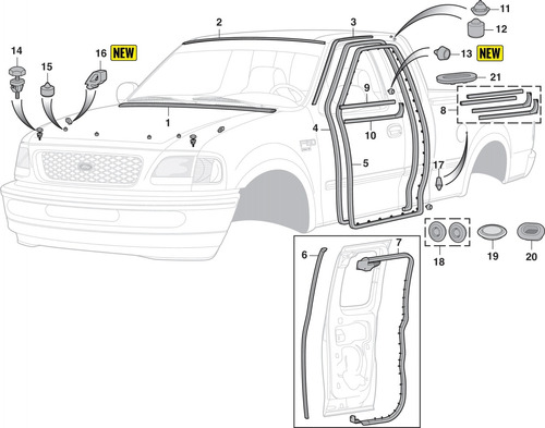 Empaques-cabina 97-03 F150 Ford Todos Los Empaques 