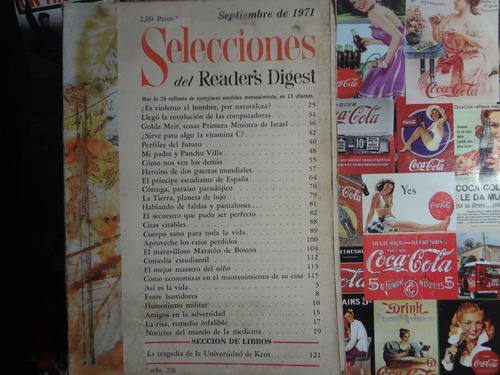 Selecciones Readers Digest Sept 71 Golda Meir Pancho Villa 