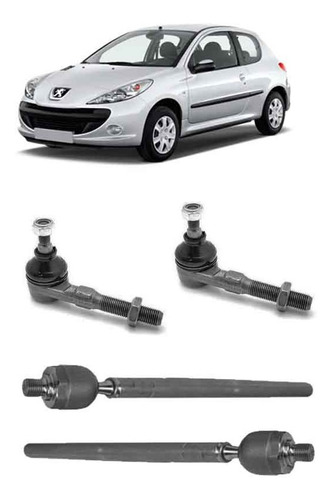 Axial + Terminal Direção - Peugeot 206/207 - Novos!