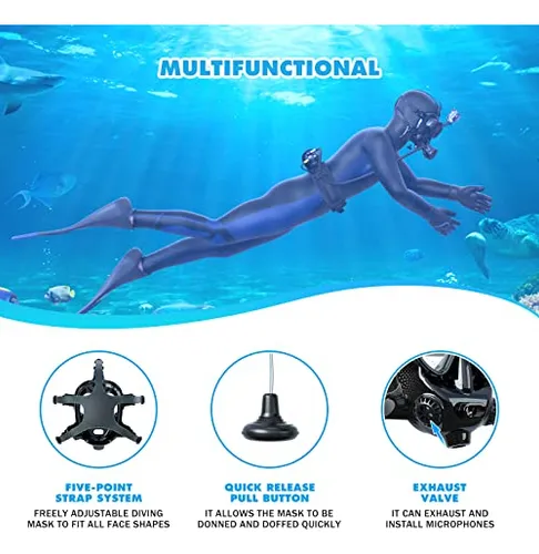 Máscara De Buceo Integral Smaco Con Soporte Para Cámara, Exp