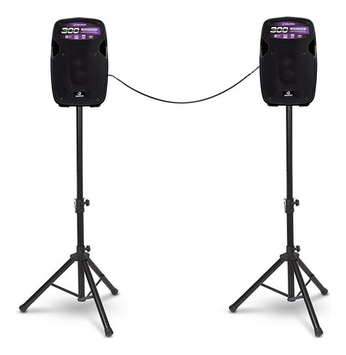 Kit Caixa Acústica Waldman Flex Kit Fk-300x 300w Com Suporte