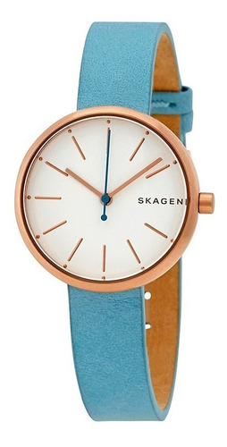 Reloj Skagen Leather Blue Signatur