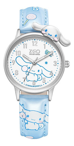 Reloj Sanrio Zgo-273 De Piel Para Niñas Con Diseño De Hello