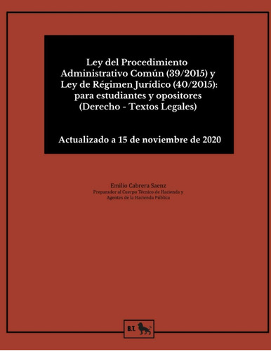 Libro: Ley Del Procedimiento Administrativo Común Y Ley De R