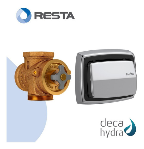 Válvula + Tecla Descarga Para Inodoro Deca Hydra Max Cromo