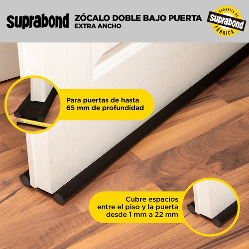 Zócalo Burlete Suprabond Doble Extra Ancho 120cm - Negro