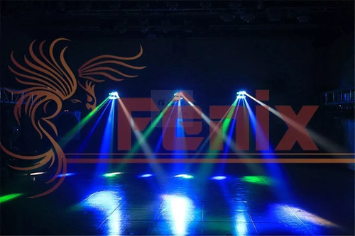 4 Spider Moving Beam 8 Leds De 12w Quadriled Rgbw Dmx Bivolt