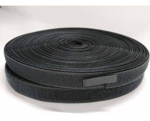 Abrojo Velcro 2 Cm Color Negro Por 25 M