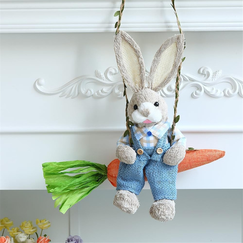 New Figura De Conejo De Paja De Pascua, Conejo De Paja En