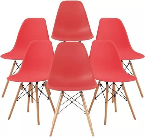 Set 6 Sillas Eames Infantil Polipropileno Stolmx