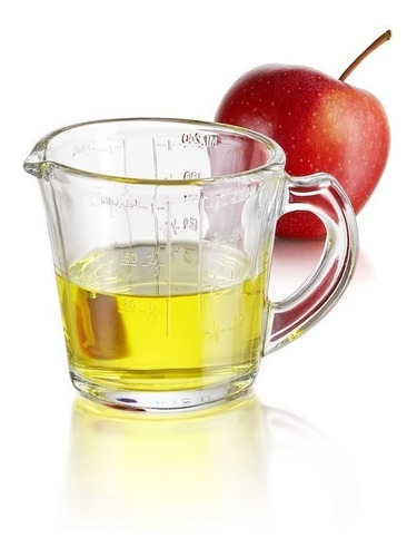 Imagen 2 de 3 de Taza Medidora Vidrio 240ml Pyr-o-rey Set 2 Pzs