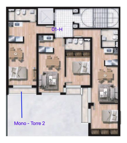 Alquiler Departamento Monoambiente Rosario Barrio Martin