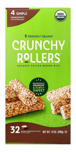 Rollos Crujientes Arroz Orgánico 8pz 12.5g Crunchy Rollers