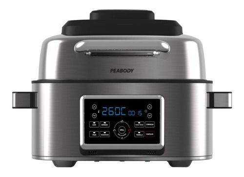 Freidora De Aire Peabody Afg01ix Con Grill 6 Litros 7 Modos