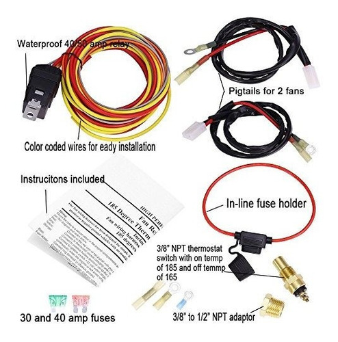 Kit De Mazo De Cables Del Ventilador De Refrigeracion Electr