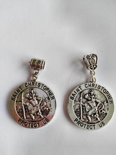 Imagen 4 de 6 de Medalla San Cristóbal 30mm Proteccion Choferes Viaje Llavero