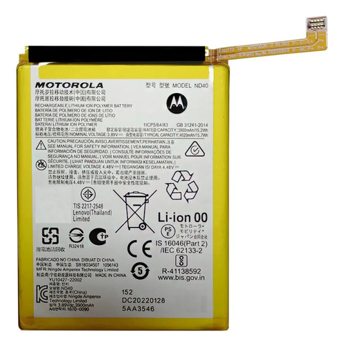 Bateria Original Nd40 Para Motorola Edge 30 4000mah +herrami