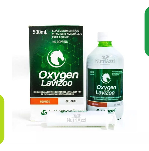 Oxygen-500ml/supl. Para Equinos/ Lavizoo/ Kit Com 2 Unidades