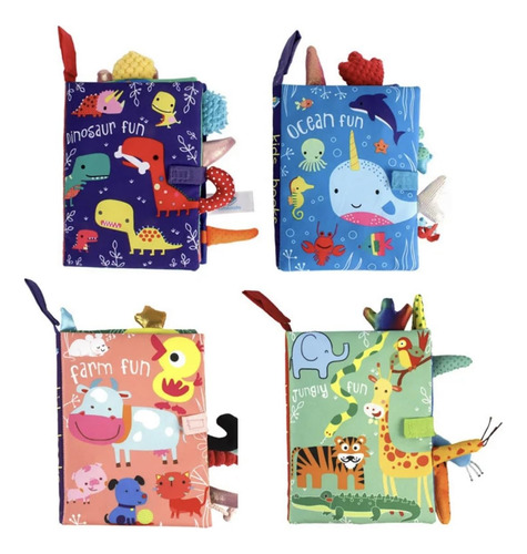 Libro Sensorial Tela Estimulación Temprana Bebé Unicornio