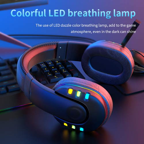 Auriculares Para Juegos Con Cable Ak47 Con Luz Led Y Micrófo