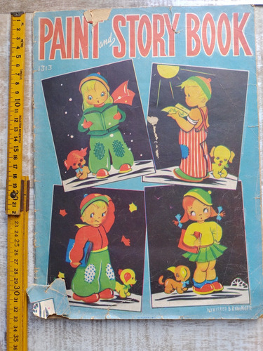Antiguo Libro Colorear Paint And Story Book W. Breninger