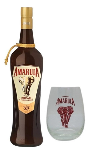 Box Licor Amarula 750ml + 2 Vasos De Regalo
