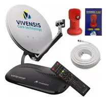 Comprar 3 Kits Nova Parabólica Receptor Vivensis Vx10 Lnb Cabo