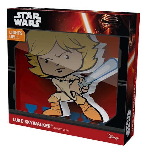 Mini Luminaria Star Wars Luke Skywalker 3d Deco Light Fx
