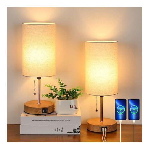 Candeeiro De Mesa Quarto, Candeeiro Toque Regulável 3 Vias