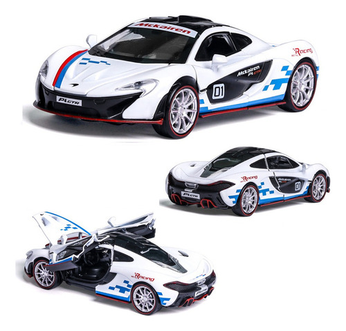 Mclaren P1 Racing Miniatura Metal Autos Con Luces Y Sonido