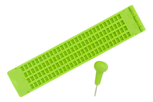 Pizarra De Escritura Braille 4 Líneas + Punzador Invidentes 
